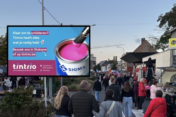 Ledscherm op de markt