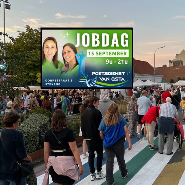 Ledscherm met advertentie